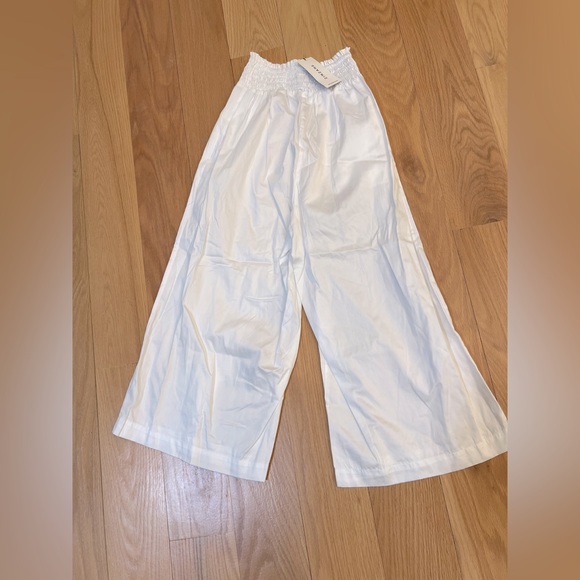 ZINZANE Wide led Cropped White Palazzo Pants Size Small - Picture 5 of 7